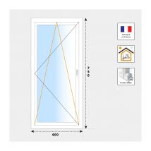 Volet Moustiquaire - Fenêtre 1 Vantail Oscillo-battant Pvc Blanc H750 Mm