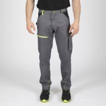Nine Worths - Marlow - Pantalon De Travail - 1397 | Gris / Jaune Fluo