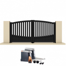 Gefradis - Portail Battant Électrique Aluminium H.160 X L.400 Anthracite Citiz
