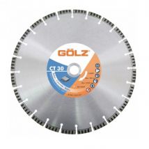 Golz - Gölz - Disque Diamant Ct30, Coupe À Sec Ou À Eau - Pour Scie À Sol Ou Découpeuse - Ø 350 Mm / Alésage 25.40 Mm