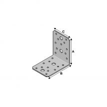 Alsafix - 50 équerres sans renforts (H x L x l x ép) 90 x 90 x 65 x 2