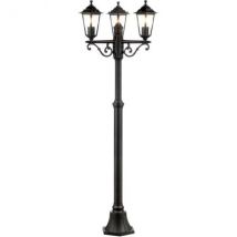Lampadaire Extérieur 3l Carleen - Brilliant - Noir - Métal/verre - 200x61cm - Ip44