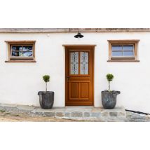 Gd Menuiseries - porte D'entrée Bois Vitrée