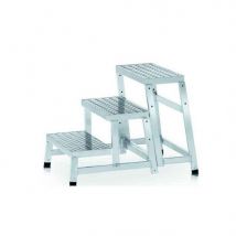 Centaure - Marchepied Modulo Step - 3 Marches - Hauteur De Travail Maximum : 2.60m - Aluminium - Base Évasée : 0.63 Mm