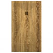 Kroos - Receveur De Douche Chêne, Finition Lisse Stone 3d, Grille De Couleur - 70 X 70 Cm