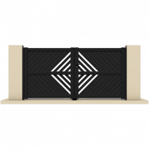 Gefradis - Portail Battant Aluminium H.160 X L.305 Cm Anthracite Huer