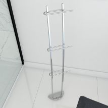 Galedo - Porte Serviette Sur Pied En Métal Avec 3 Barres Fixes