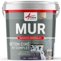 Béton Ciré - Kit Béton Ciré Murs - 10 M² - Satinée - Figue - Arcane Industries