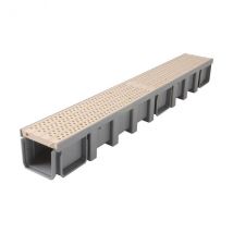 Nicoll Caniveau 1m Grille Piscine Pvc A15 Largeur 130 Sable