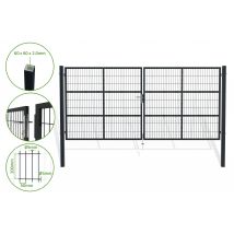 Casanoov - Portail battant grillagé 4m RAZO H.180cm Gris
