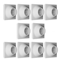 Fontini-lot De 10 Prises 2 P+t Blanche Neo Evo