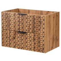 Furnidea - Meuble Suspendu Sous Lavabo Diamond Chene 80 Cm