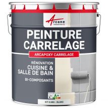 Peinture Carrelage Cuisine, Salle De Bain: Arcapoxy Carrelage Blanc - Ral 9003 - 2.5 Kg (jusqu'à 25 M² En 2 Couches) - Arcane Industries