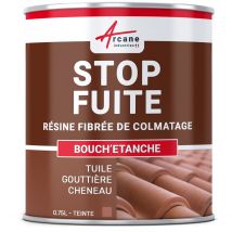 Peinture Fibrée De Colmatage Réparation Tuile Gouttière - Bouchetanche - 0.75 L - Tuile - Arcane Industries