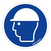 Novap - Panneau Casque De Protection Obligatoire - Rigide Ø80mm - 4021546