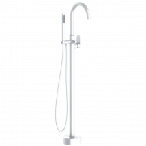 Essebagno - Robinet de baignoire ilot mécanique colonne de sol Charme ESSEBAGNO - blanc mat
