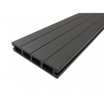 Mccover - Lame terrasse bois composite alvéolaire Qualita - Gris carbone