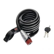 Burg Wachter - Antivol Deux Roues 1650180 Reflex Longueur 180 Cm Corde-d. Acier Noir 15 Mm