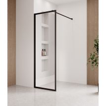 Badplaats - Paroi De Douche Georgia - 70 X 200 Cm - Noir - 8 Mm -