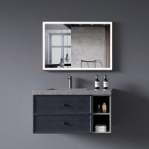 Kroos - Meuble De Salle De Bain Bleu Delhi - 100 Cm