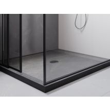 Vente-unique - Receveur À Poser En Béton - L90 X L90 X H4 Cm - Zamzor