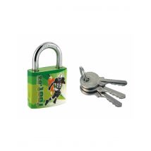 Thirard - Cadenas À Clé Line Sport Foot Us, Acier, Intérieur, Anse Acier, 30mm, 3 Clés
