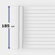 Gefradis - Module De Clôture Pvc H185 X L150 Cm Blanc Ajourage Horizontal