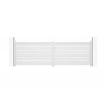 Casanoov - Portail battant 4m VOGEL H.120cm blanc aluminium