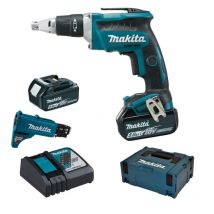 Visseuse À Placo 18v Lxt (2x5.0 Ah) En Makpac Avec Chargeur Vis En Bande - Makita Dfs452tjx2