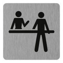 Novap - Plaque De Porte Réception - Aluminium Brosse 100x100mm - 4384078