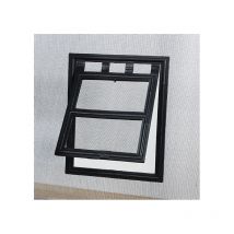 Volet Moustiquaire - Chatière De Moustiquaire De Porte Ou Baie Vitrée H25 Cm X L20 Cm Noir