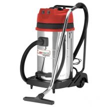 Ribimex - Aspirateur Eau Et Poussière 2x1000 Watts 60 Litres Inox