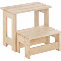 Marche pied pliable en pin massif Astigarraga