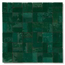 Zellige Marocain Artisanal Véritable - Vert Menthe 2,4x4,9 Cm - Carrelage Mur - Ro'ma Nature