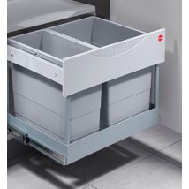 Poubelle Encastrable Tri Sélectif 2 Bacs 30l (18+12) Hailo Raumspar Tandem S Plus