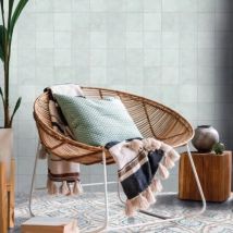 Carrelage Imitation Carreaux De Ciment Green Fiorentina 15x15 - Les Carreaux De Jean