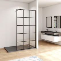 Ocean Sanitaire - Océan Paroi De Douche Noire 80x200cm Sérigraphie Noire Industrielle