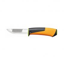 Fiskars - Couteau travaux difficiles Fourreau -aiguiseur intégré - surface de frappe