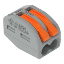 Wago - Borne Wago 222 2x4mm² À Leviers Souple & Rigide - Boite De 50 - 222-412