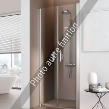 Roth - Paroi De Douche 2 Battants Largeur 85cm Hauteur 200 Cm Profilé Argent Poli Verre Décor Diamant