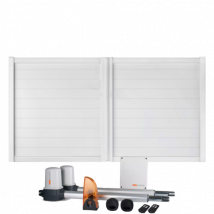 Gefradis - Portail Battant Électrique Pvc Blanc H140 X L300 Arles
