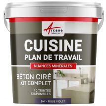 Arcane Industries - BÉTON CIRÉ - KIT BÉTON CIRÉ CUISINE ET PLAN DE TRAVAIL - 5 m² (en 2 couches) - Figue - ARCANE INDUSTRIES