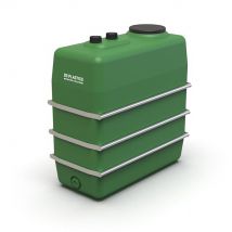 Cuve Hors-sol Rectangulaire 1500 Litres Avec Bandes En Acier Ds Eau Vert