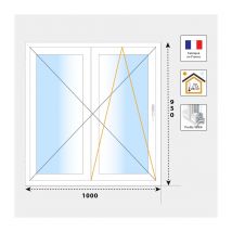 Volet Moustiquaire - Fenêtre 2 Vantaux Pvc H950 Mm Blanc