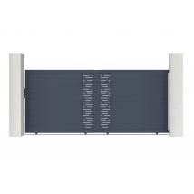 Casanoov - Portail Coulissant 4m Arlberg H.180cm Aluminium Gris