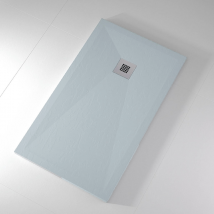 Stano - Receveur De Douche 90x200 Cm Extra Plat Onda En Résine Surface Ardoisée Gris Cendre Grille Inox