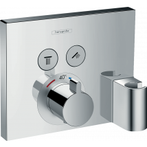 Hansgrohe Facade Pour Mitigeur Thermostatique Encastré Showerselect Avec 2 Fonctions, Fixfit Et Porter Chromé
