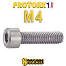 Protorx - Vis À Métaux Tête Cylindrique Six Pans Creux : (m4 X 20mm) X 10pcs | Vm Chc - Btr | Acier Inoxydable A2 | Usage Exterieur-intérieur | Norme 