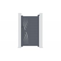 Casanoov - Portillon 1m Veleta H.180cm Aluminium Gris