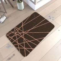 Galedo - Tapis De Bain 90x60cm Antidérapant Et En Microfibre - Ecolier Marron